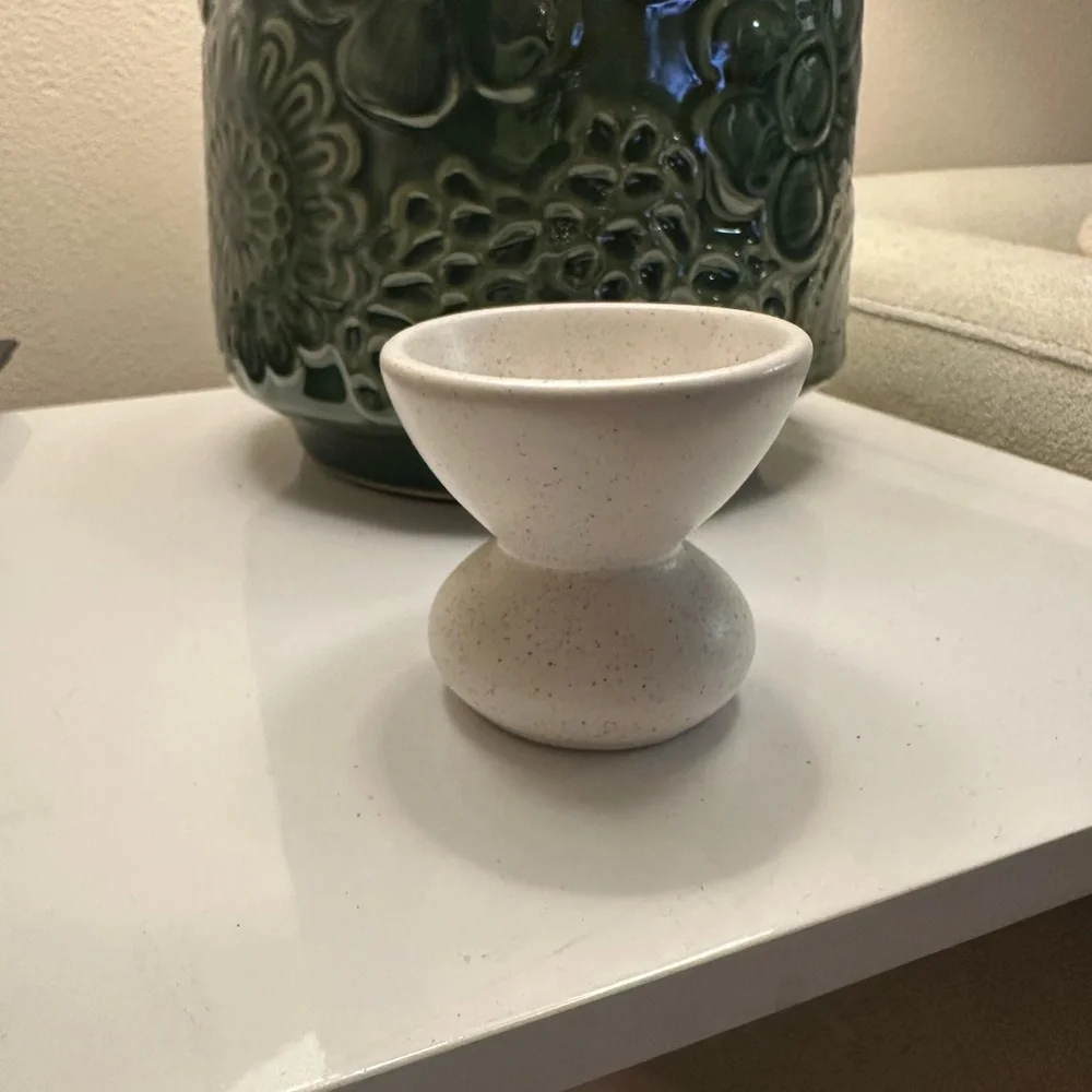 Speckled White Ceramic Incense Holder